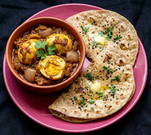 Egg Do Pyaza + Roti Butter (2 pieces)