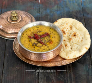 Dal Tadka + Plain Naan (1 piece)