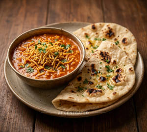 Sev Bhaji + Tandoori Butter Roti (2 pieces)