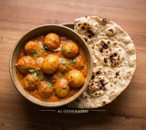 Aloo Dum + Tandoori Roti (1 piece)