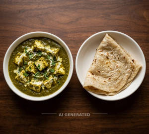 Paneer Hyderabad + Rumali Roti Nonveg (1 piece)
