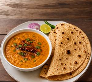 Dal Fry With 4 Tawa Roti