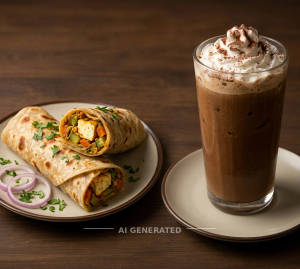 Tosho Kathi Roll + Cold Coffe