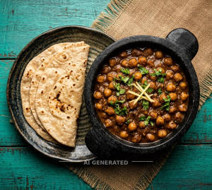 Chole [Half] + Tawa Roti [2 Pieces]
