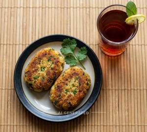 Aloo Cutlet [ 2 Pieces ] + 120 Ml Tea