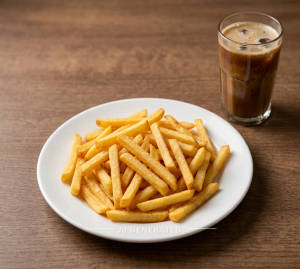 French Fries + Cold Coffee