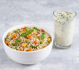 Veg Pulao + Masala Chaas
