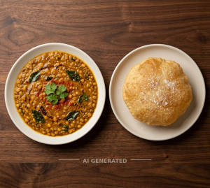 Masala Dal + Sweet Puri (1 piece)