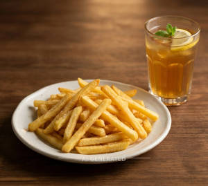 Regular Fries + Lemon Ice Tea