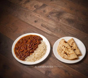Rajma Chawal + Tawa Roti (1 pieces)