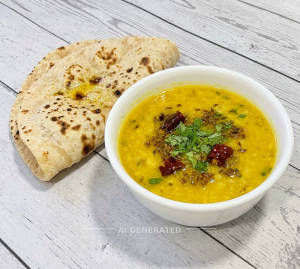 Plain Tadka + Tawa Roti (2 Pieces)