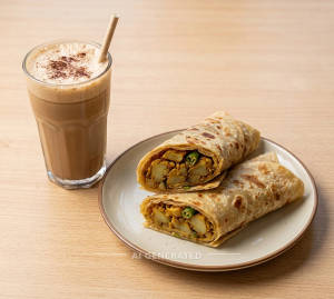 Aloo Roll + Cold Coffee