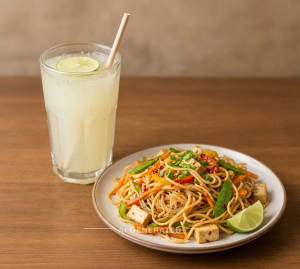 Mix noodles + Fresh lime juice