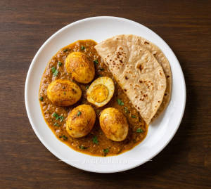 Egg Curry + Roti (2 pieces)