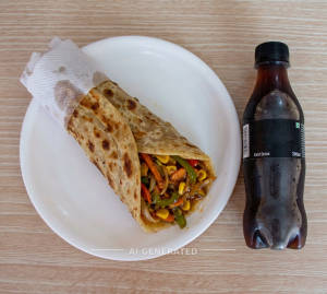 Veg Roll + Cold Drink [200] Ml