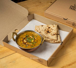Dal fry + Tava plain roti (2 pieces)