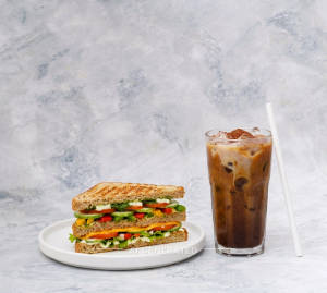 Veg Sandwich + Cold Coffee