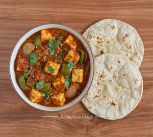 Kadai Paneer + Roti combo