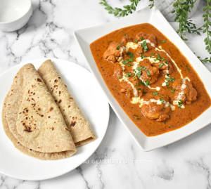 Chicken Butter Masala + Plain Roti (2 pieces)