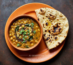 Dal Fried + Tandoori Roti (1 piece)