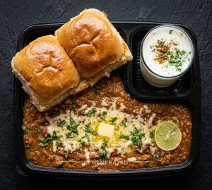 Pav Bhaji [2 Pav] + Buttermilk [200 Ml]