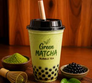 Green matcha Boba tea