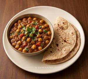 Chana Masala + Tawa Roti Plain (2 Pieces)