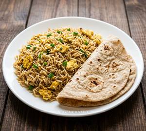 Egg Fried + Tawa Roti (2 Pieces)