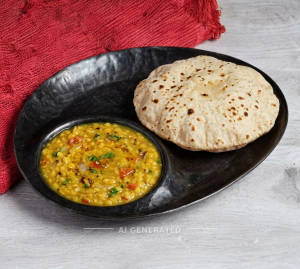 Yellow Dal Fry + Plain Roti (1 piece)