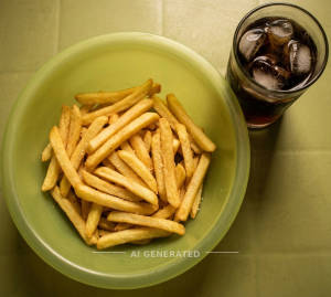 French Fry + Colddrinks In Glass