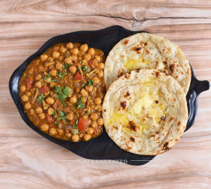 Chana Masala + Butter Roti (2 pieces)