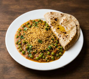 Sev Matar + Tawa Roti (2 pieces)