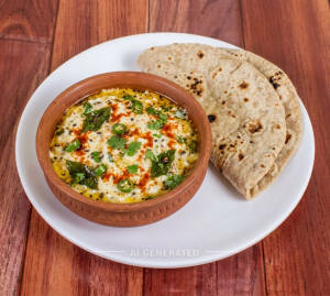 Dahi Tikhari + Swami Roti (2 pieces)