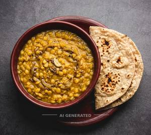 Dal Fry + Tandoori Roti Plain (2 Pieces)