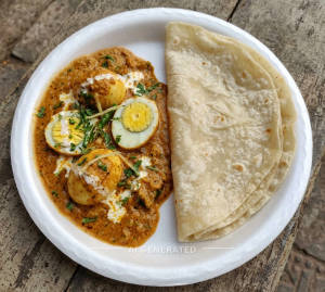 Egg Mughalai Masala + Rumali Roti (1 Piece)