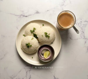 Idli (3 Pcs) + Tea