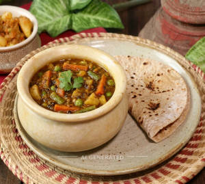 Dal Handi + Tawa Roti (1 piece)