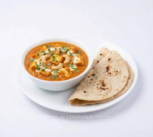 Paneer Kaju Masala + Roti Tawa Plain (2 pieces)