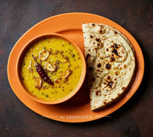 Dal Tadka + Tandoori Roti (1 piece)