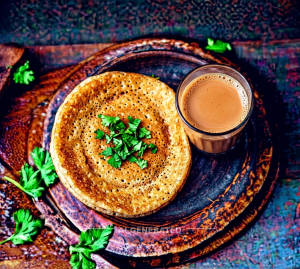 Thattu Dosa + Tea