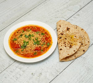 Sev Tamatar + Tawa Roti (2 pieces)
