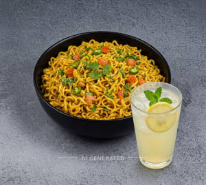 Masala Maggi + Lemonade