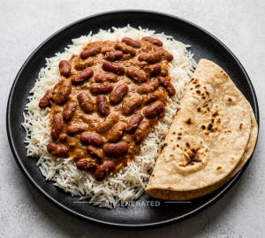 Rajma Chawal + Tawa Roti (2 piece)