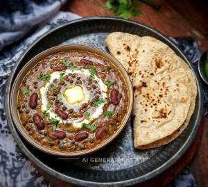Dal Makhani + Tawa Plain Roti (2 pieces)