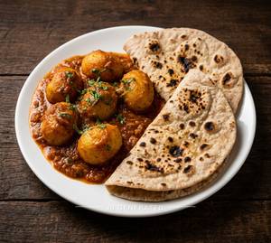 Dum Aloo + Tandoori Roti (2 Pieces)