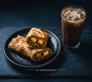 Paneer Roll + Cold Coffee