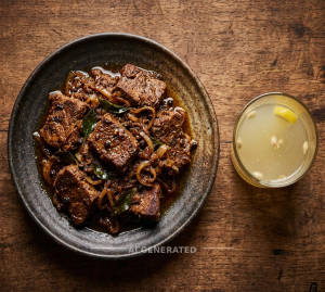 Beef pepper roast + Lemon juice