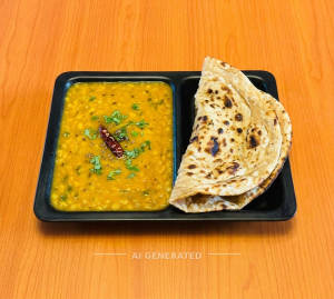 Arhar Dal Fry + Tandoori Roti (2 pieces)