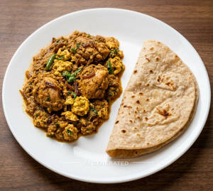 Egg Chicken Tadka + Roti (1 Piece)
