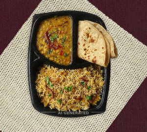 Dal Fry Rice + Tawa roti 2 piece
